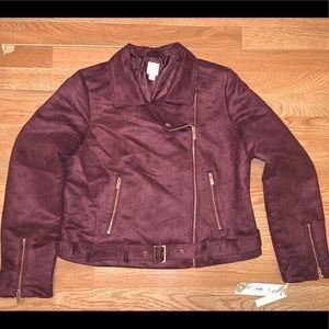 LC Runway Faux Suede Moto Jacket